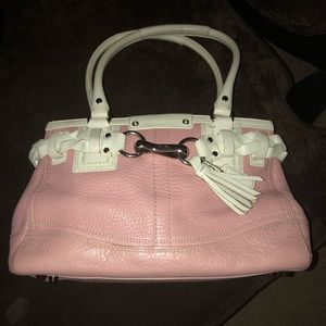 Pink/White Coach Shoulder Bag